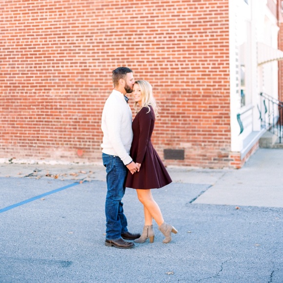 Daniel Cremieux Dresses & Skirts - Maroon Long Sleeve Dress